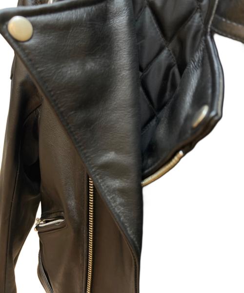 CROWS（クローズ）CROWS (クローズ) ダブルライダースジャケット ブラック サイズ:Mの古着・服飾アイテム