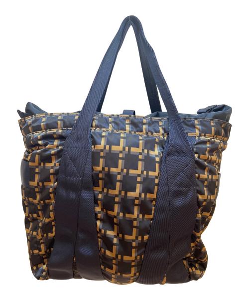 PORTER（ポーター）PORTER (ポーター) MARNI (マルニ) 2WAYトートバッグ ネイビー×イエローの古着・服飾アイテム