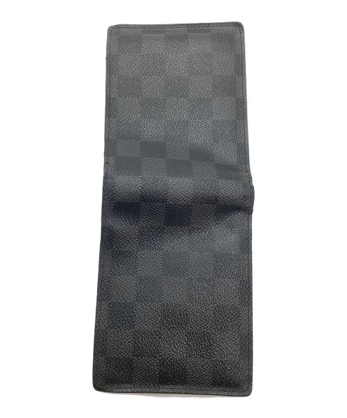 LOUIS VUITTON（ルイ ヴィトン）LOUIS VUITTON (ルイ ヴィトン) 2つ折り財布/ダミエ・グラフィット・ポルトフォイユ・フロリン/※イニシャル入 ブラックの古着・服飾アイテム