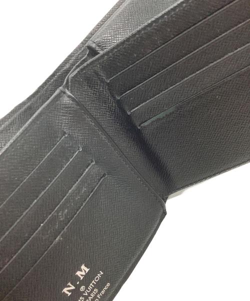 LOUIS VUITTON（ルイ ヴィトン）LOUIS VUITTON (ルイ ヴィトン) 2つ折り財布/ダミエ・グラフィット・ポルトフォイユ・フロリン/※イニシャル入 ブラックの古着・服飾アイテム