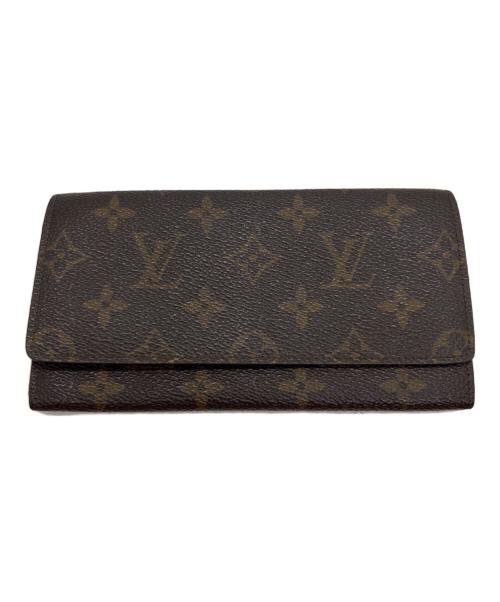LOUIS VUITTON（ルイ ヴィトン）LOUIS VUITTON (ルイ ヴィトン) 長財布/モノグラム・ポルトフォイユ3・カルトクレディ ブラウンの古着・服飾アイテム