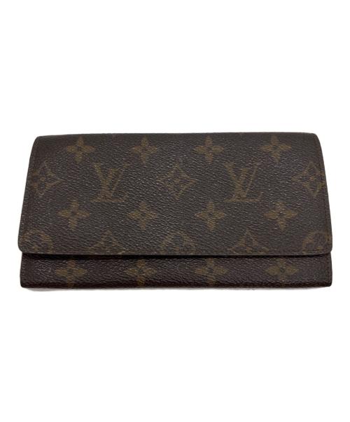 LOUIS VUITTON（ルイ ヴィトン）LOUIS VUITTON (ルイ ヴィトン) 長財布/モノグラム・ポルトフォイユ3・カルトクレディ ブラウンの古着・服飾アイテム
