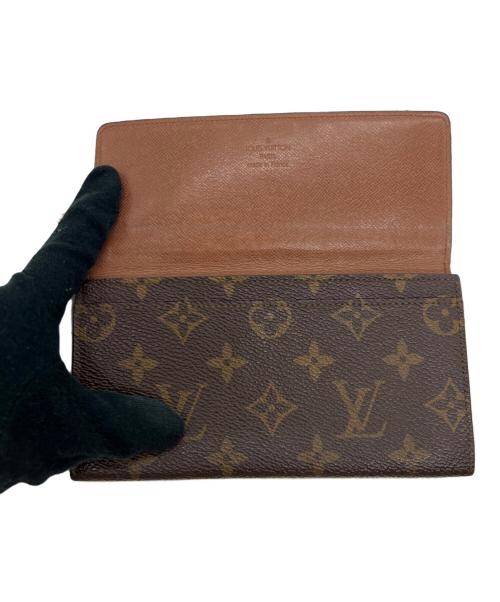 LOUIS VUITTON（ルイ ヴィトン）LOUIS VUITTON (ルイ ヴィトン) 長財布/モノグラム・ポルトフォイユ3・カルトクレディ ブラウンの古着・服飾アイテム