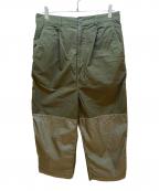 COMME des GARCONS HOMMEコムデギャルソン オム）の古着「切替タックパンツ」｜カーキ