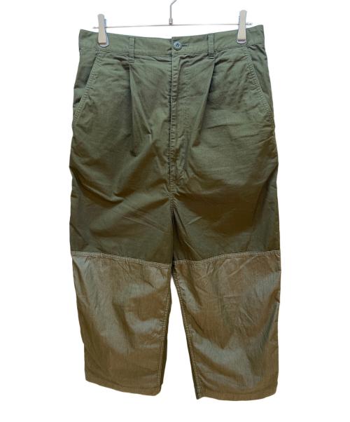 COMME des GARCONS HOMME（コムデギャルソン オム）COMME des GARCONS HOMME (コムデギャルソン オム) 切替タックパンツ カーキ サイズ:XSの古着・服飾アイテム