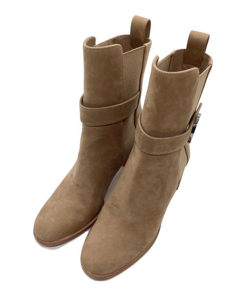 Christian Louboutin（クリスチャン・ルブタン）Christian Louboutin (クリスチャン・ルブタン) ヒールブーツ/CHELSEA Booty ライトブラウン サイズ:36 1/2の古着・服飾アイテム