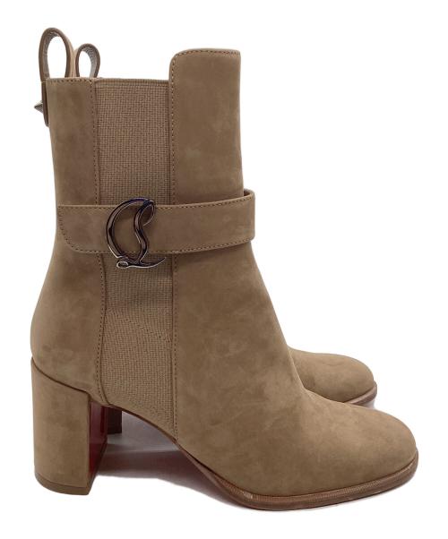 Christian Louboutin（クリスチャン・ルブタン）Christian Louboutin (クリスチャン・ルブタン) ヒールブーツ/CHELSEA Booty ライトブラウン サイズ:36 1/2の古着・服飾アイテム