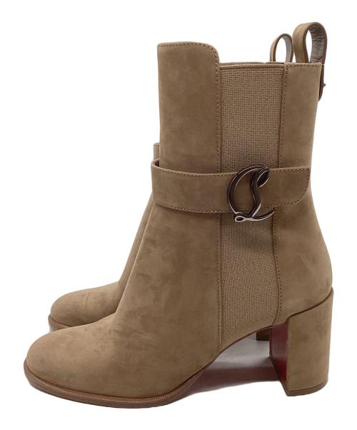 Christian Louboutin（クリスチャン・ルブタン）Christian Louboutin (クリスチャン・ルブタン) ヒールブーツ/CHELSEA Booty ライトブラウン サイズ:36 1/2の古着・服飾アイテム