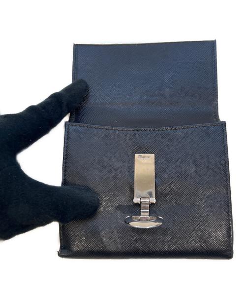 Salvatore Ferragamo（サルヴァトーレ フェラガモ）Salvatore Ferragamo (サルヴァトーレ フェラガモ) 3つ折り財布/ガンチーニ ブラックの古着・服飾アイテム