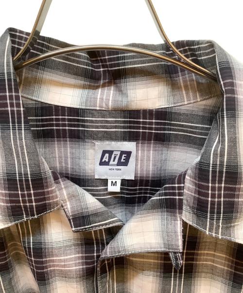 AiE（エーアイイー）AiE (エーアイイー) 長袖シャツ ホワイト×パープル サイズ:Mの古着・服飾アイテム