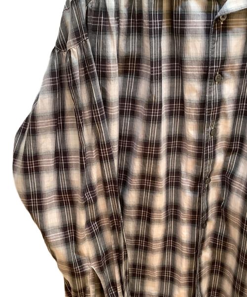 AiE（エーアイイー）AiE (エーアイイー) 長袖シャツ ホワイト×パープル サイズ:Mの古着・服飾アイテム