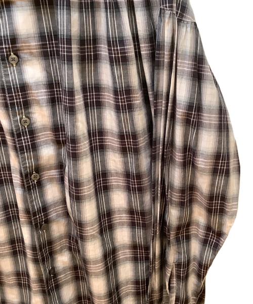 AiE（エーアイイー）AiE (エーアイイー) 長袖シャツ ホワイト×パープル サイズ:Mの古着・服飾アイテム