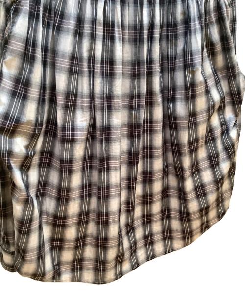 AiE（エーアイイー）AiE (エーアイイー) 長袖シャツ ホワイト×パープル サイズ:Mの古着・服飾アイテム