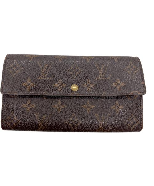 LOUIS VUITTON（ルイ ヴィトン）LOUIS VUITTON (ルイ ヴィトン) 長財布・モノグラム・ポシェット・ポルトモネ クレディ ブラウンの古着・服飾アイテム