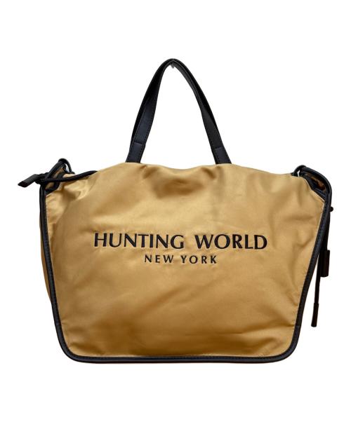 HUNTING WORLD（ハンティングワールド）HUNTING WORLD (ハンティングワールド) 2WAYショルダーバッグ ベージュの古着・服飾アイテム