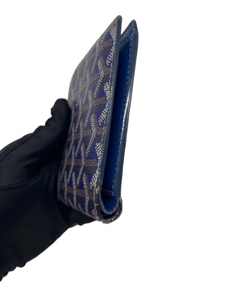 GOYARD（ゴヤール）GOYARD (ゴヤール) 2つ折り財布／サンフロランタン ブルー×ブラウンの古着・服飾アイテム