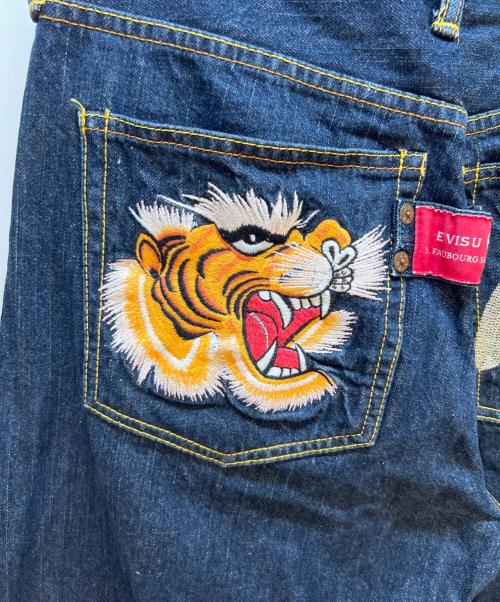 EVISU（エヴィス）EVISU (エヴィス) 龍虎刺繍デニムパンツ インディゴ サイズ:W34L34の古着・服飾アイテム