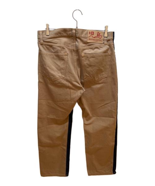 児島ジーンズ（コジマジーンズ）児島ジーンズ (コジマジーンズ) ドッキングデニムパンツ インディゴ×ベージュ サイズ:36の古着・服飾アイテム