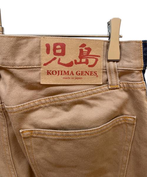 児島ジーンズ（コジマジーンズ）児島ジーンズ (コジマジーンズ) ドッキングデニムパンツ インディゴ×ベージュ サイズ:36の古着・服飾アイテム