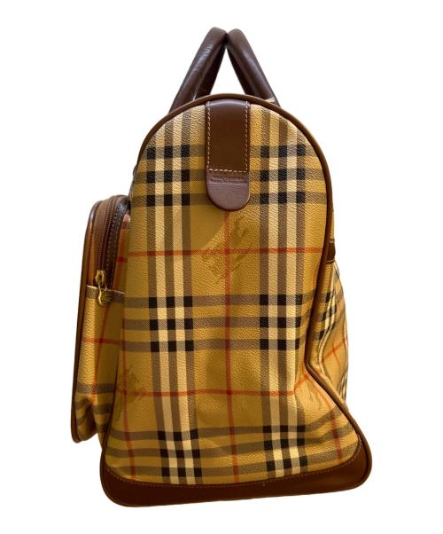 Burberry's（バーバリーズ）Burberry's (バーバリーズ) ボストンバッグ ブラウン×ベージュの古着・服飾アイテム