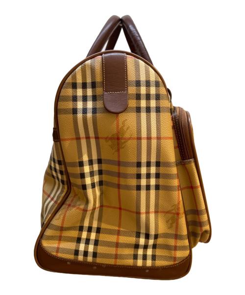 Burberry's（バーバリーズ）Burberry's (バーバリーズ) ボストンバッグ ブラウン×ベージュの古着・服飾アイテム