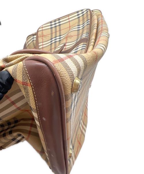 Burberry's（バーバリーズ）Burberry's (バーバリーズ) ボストンバッグ ブラウン×ベージュの古着・服飾アイテム