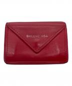 BALENCIAGAバレンシアガ）の古着「コンパクトウォレット/ペーパー」｜レッド