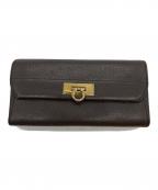 Salvatore Ferragamoサルヴァトーレ フェラガモ）の古着「長財布/ガンチーニ」｜グレー