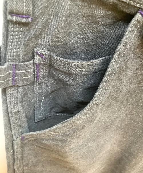 Needles（ニードルズ）Needles (ニードルズ) ペインターパンツ ブラック×パープル サイズ:Mの古着・服飾アイテム