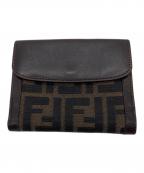 FENDIフェンディ）の古着「2つ折り財布/ズッカ」｜ブラウン