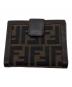 FENDI (フェンディ) 2つ折り財布/ズッカ ブラウン：8000円