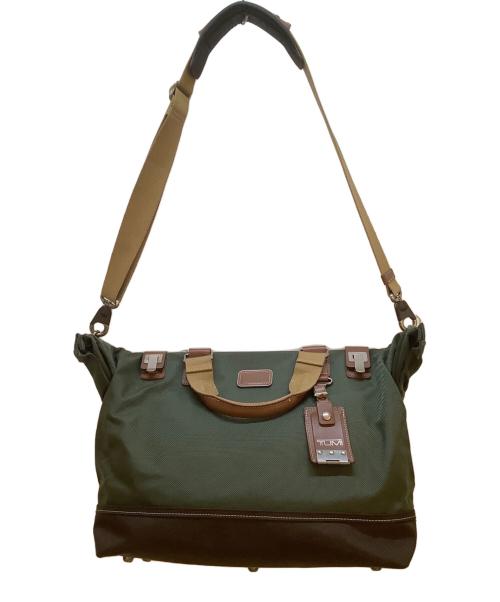 TUMI（トゥミ）TUMI (トゥミ) 2WAYボストンバック グリーン×ブラウンの古着・服飾アイテム
