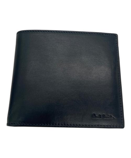 PAUL SMITH（ポールスミス）PAUL SMITH (ポールスミス) 2つ折り財布 ネイビー×ブラックの古着・服飾アイテム