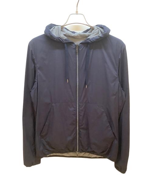 HERNO（ヘルノ）HERNO (ヘルノ) リバーシブルジップジャケット ネイビー×グレー サイズ:48の古着・服飾アイテム