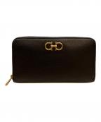 Salvatore Ferragamoサルヴァトーレ フェラガモ）の古着「ラウンドファスナー財布」｜ブラック