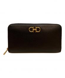 Salvatore Ferragamo（サルヴァトーレ フェラガモ）の古着「ラウンドファスナー財布」｜ブラック