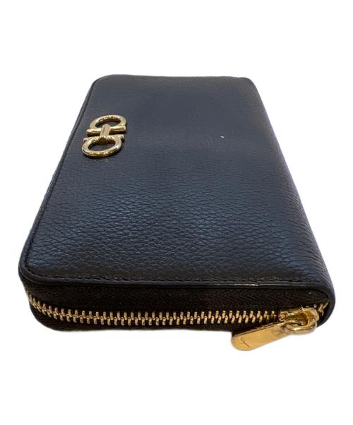 Salvatore Ferragamo（サルヴァトーレ フェラガモ）Salvatore Ferragamo (サルヴァトーレ フェラガモ) ラウンドファスナー財布 ブラックの古着・服飾アイテム