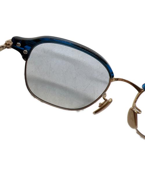 BJ CLASSIC（ビージェークラシックコレクション）BJ CLASSIC (ビージェークラシックコレクション) 伊達眼鏡 ブルー×ゴールド サイズ:48□18-148の古着・服飾アイテム
