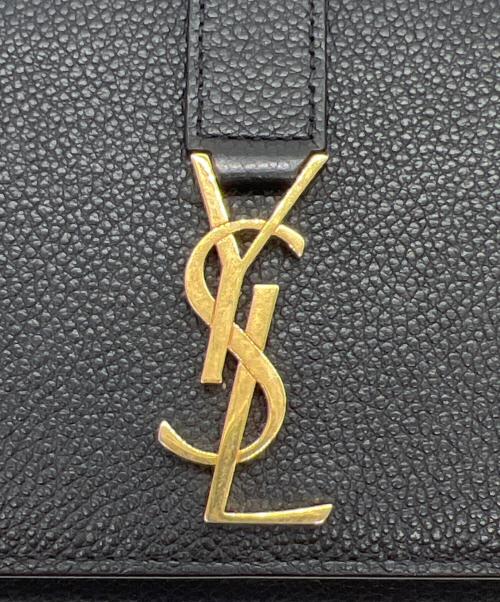 Saint Laurent Paris（サンローランパリ）Saint Laurent Paris (サンローランパリ) 長財布 ブラック×ゴールドの古着・服飾アイテム