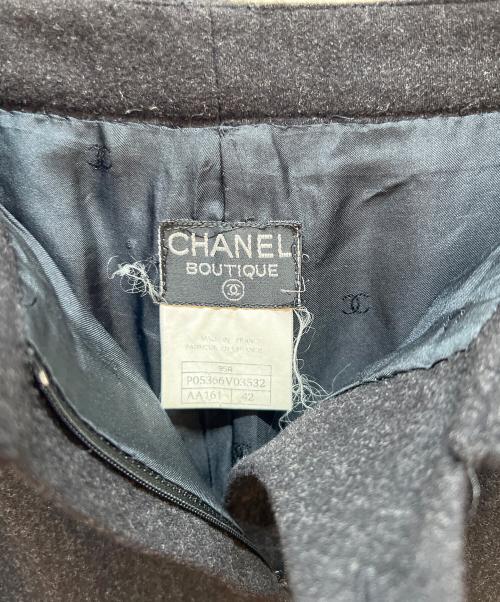 CHANEL（シャネル）CHANEL (シャネル) ウールパンツ ブラック サイズ:42の古着・服飾アイテム
