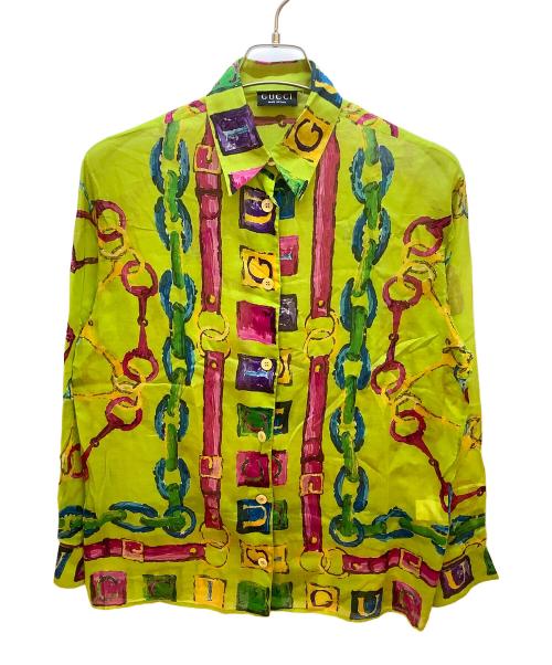 GUCCI（グッチ）GUCCI (グッチ) 長袖シャツ 黄緑 サイズ:40の古着・服飾アイテム
