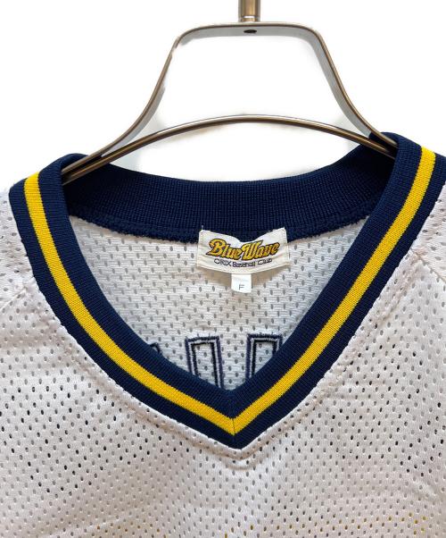 ORIX・BlueWave（オリックス・ブルーウェーブ）ORIX・BlueWave (オリックス・ブルーウェーブ) レプリカユニフォーム ホワイト×ネイビー サイズ:Fの古着・服飾アイテム