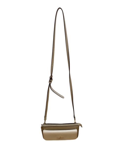 Kate Spade（ケイトスペード）Kate Spade (ケイトスペード) ウォレットショルダーポーチ アイボリー×ブラウン 未使用品の古着・服飾アイテム