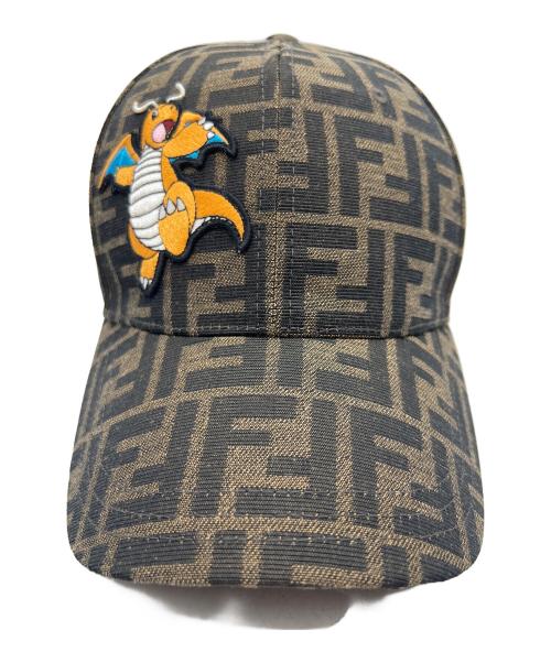 FENDI FRGMNT ポケモン（フェンディ）FENDI FRGMNT ポケモン (フェンディ) キャップ ブラウンの古着・服飾アイテム