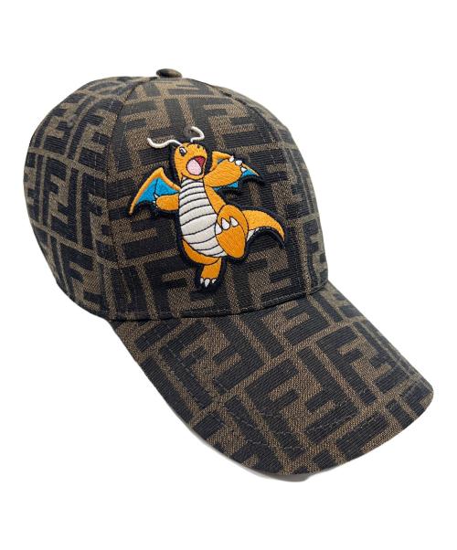 FENDI FRGMNT ポケモン（フェンディ）FENDI FRGMNT ポケモン (フェンディ) キャップ ブラウンの古着・服飾アイテム