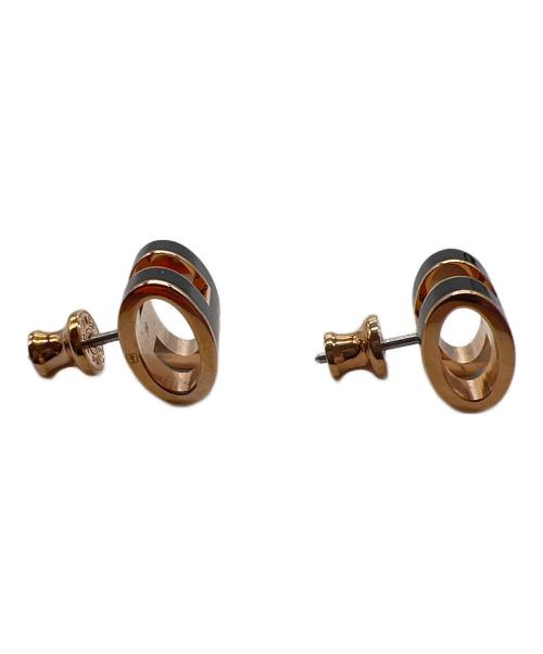 HERMES（エルメス）HERMES (エルメス) ピアス ブラック×ゴールドの古着・服飾アイテム