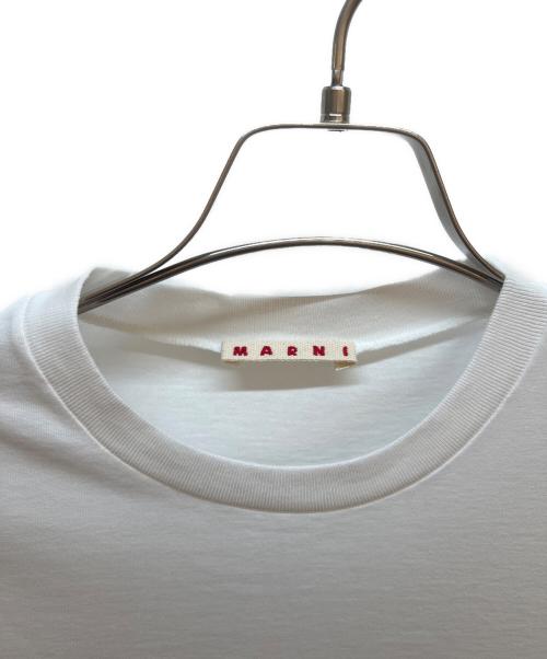 MARNI（マルニ）MARNI (マルニ) プリントTシャツ ホワイト×レッド サイズ:12の古着・服飾アイテム