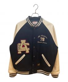 AVIREX（アヴィレックス）の古着「スタジャン」｜ネイビー×ホワイト