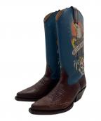 Ed Hardyエド ハーディー）の古着「ウェスタンブーツ」｜ブルー×ブラウン