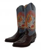 Ed Hardyエド ハーディー）の古着「ウェスタンブーツ」｜ブルー×ブラウン